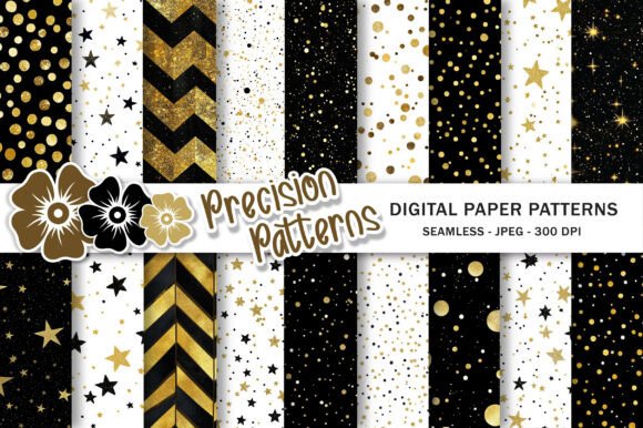 Download Black Gold Glitter Digital Paper - Paper Collection