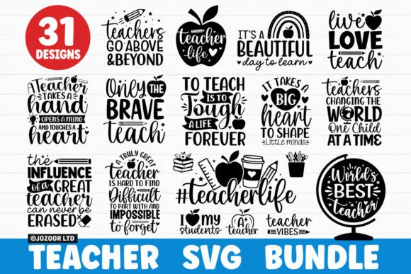 Download Teacher Back to School SVG Bundle - School Collection