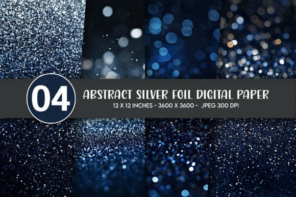 Download Abstract Silver Foil Digital Paper - Paper Collection