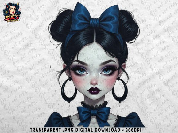 Download Midnight Bow Girl | Goth Chic - Premium Resources