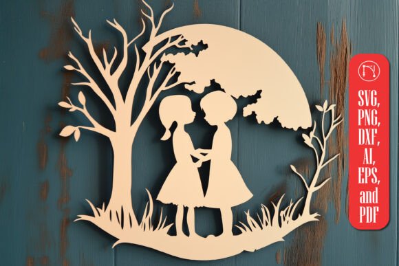 Download Paper Cut Kids Wall Decor SVG - Paper Collection
