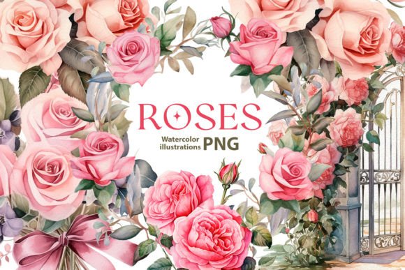 Download Watercolor Vintage Roses Cliparts - Premium Resources