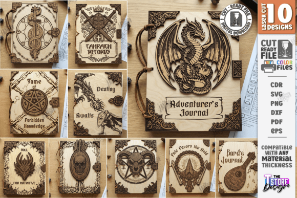 Download Fantasy Book Covers Laser Cut Bundle - Fantasy Collection