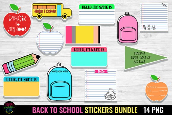 Download Back to School Stickers Bundle I School - School Collection