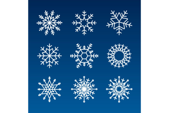 Download Snowflake Vector Icon Background Set Whi - Premium Bundle