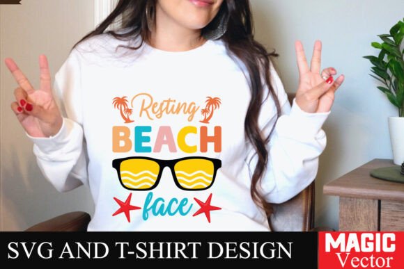 Download Resting Beach Face SVG Cut File - Resting beach face svg cut file Collection