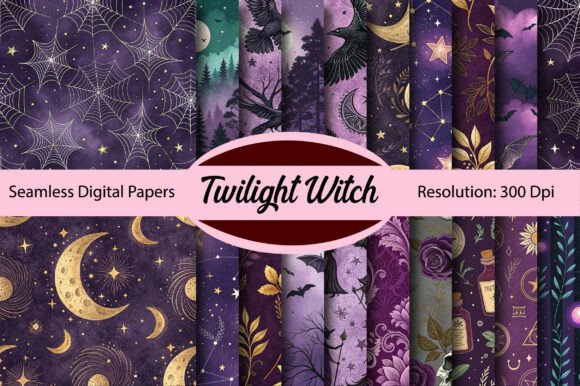Download Twilight Witch Seamless Digital Paper - Paper Collection